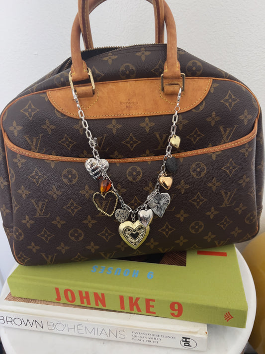 Layered Heart  Purse Charm