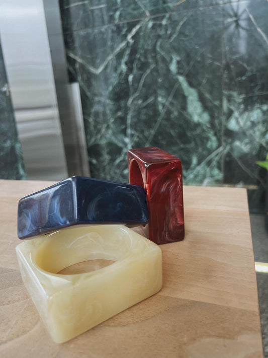 Marbled Geo Bangle – Bold and Modern Statement