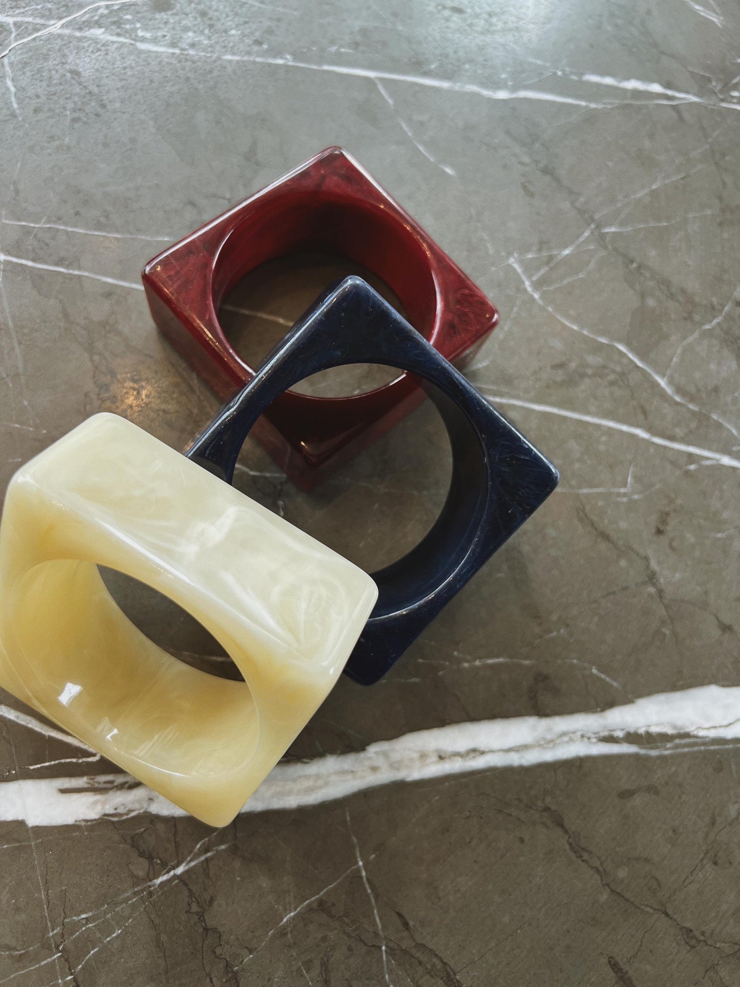 Marbled Geo Bangle – Bold and Modern Statement