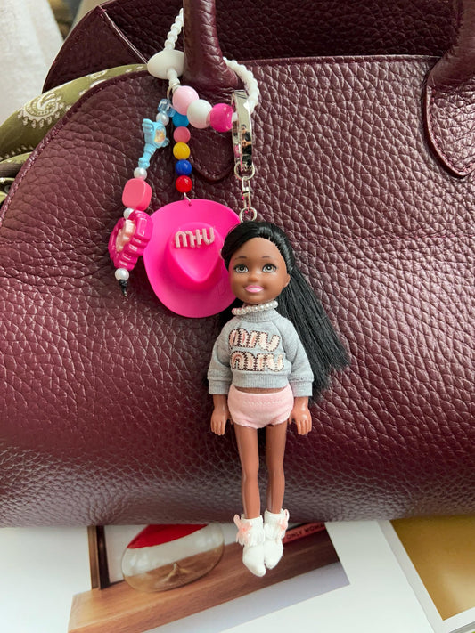 Glam Doll: Chloe – Mini Fashion Doll Charm for Bags, Purse Charm