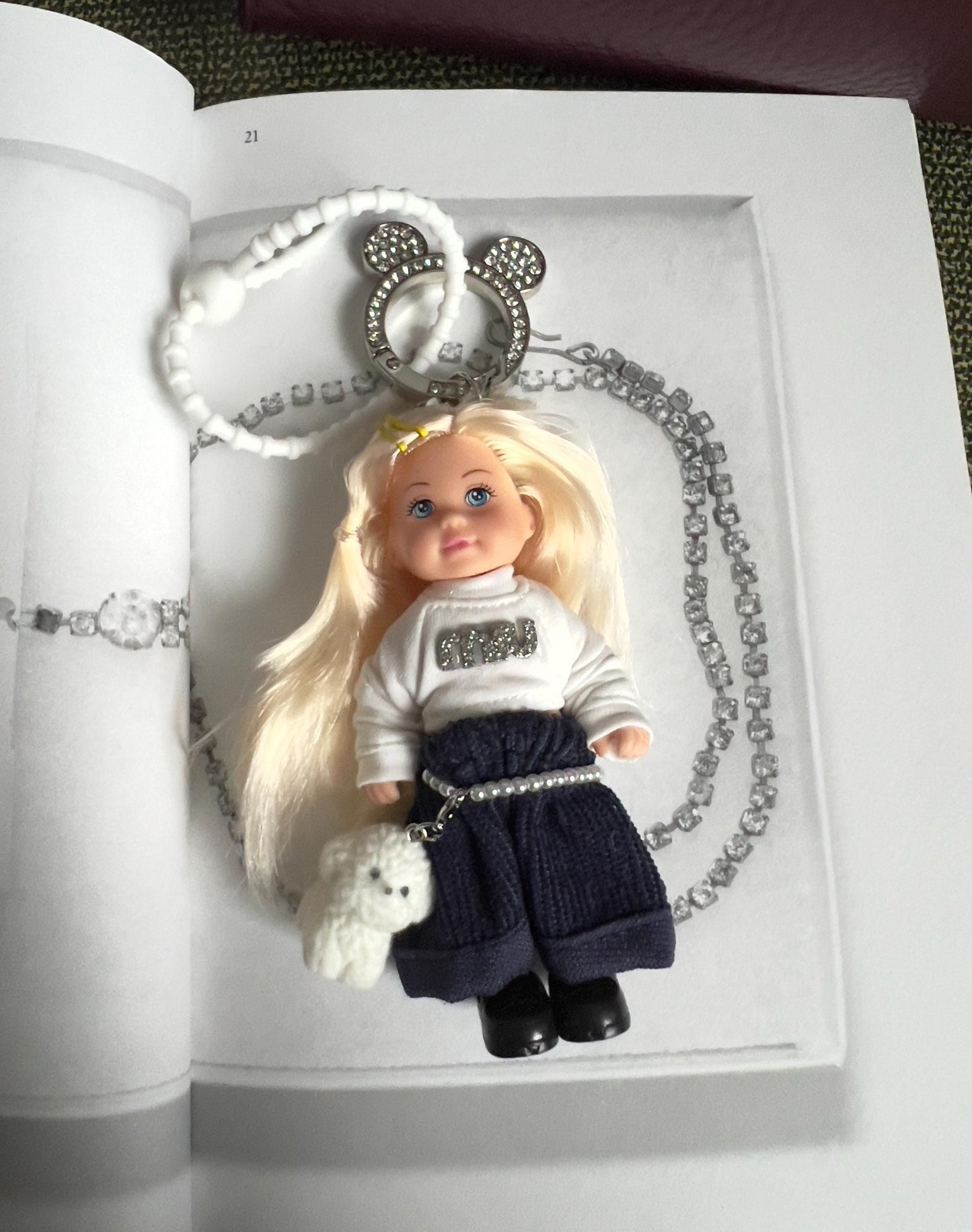 Glam Doll: Gigi – Mini Purse Charm, Purse Charm,Bag Charm , Doll Charm